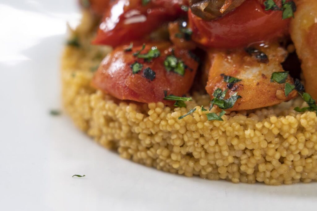 Cous cous ai legumi e baccalà in umido - Lofrese Legumi